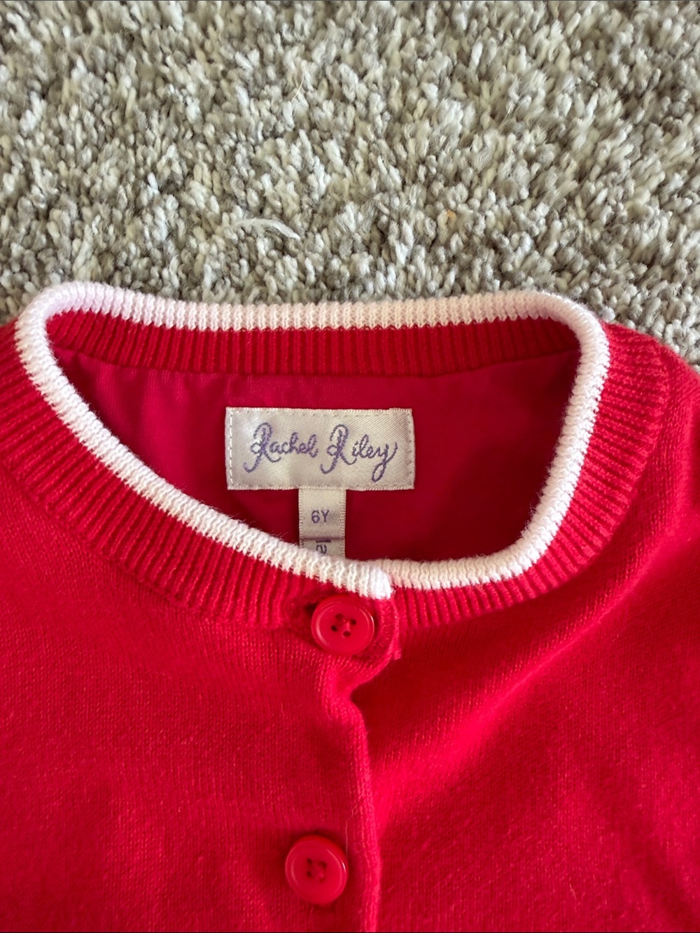 Rachel Riley Bright Red Heart Cardigan - Picture 2 of 4